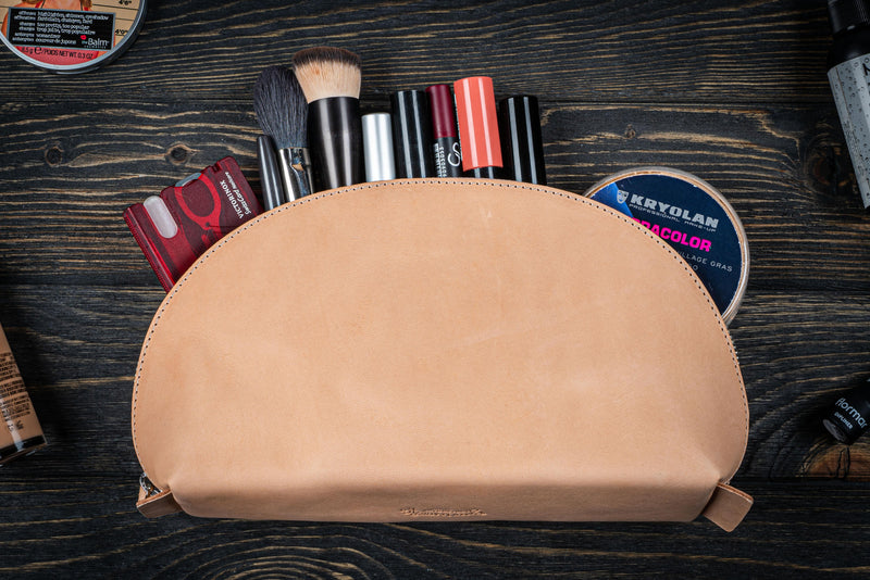 Galen Leather Lunar Makeup / Toiletry Bag