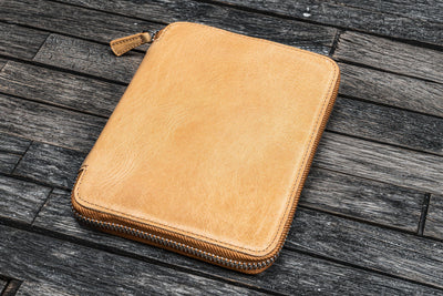 Galen Leather Zipped B6 Notebook Folio