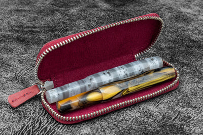 Galen Leather Double Pen Case for Pocket Pen