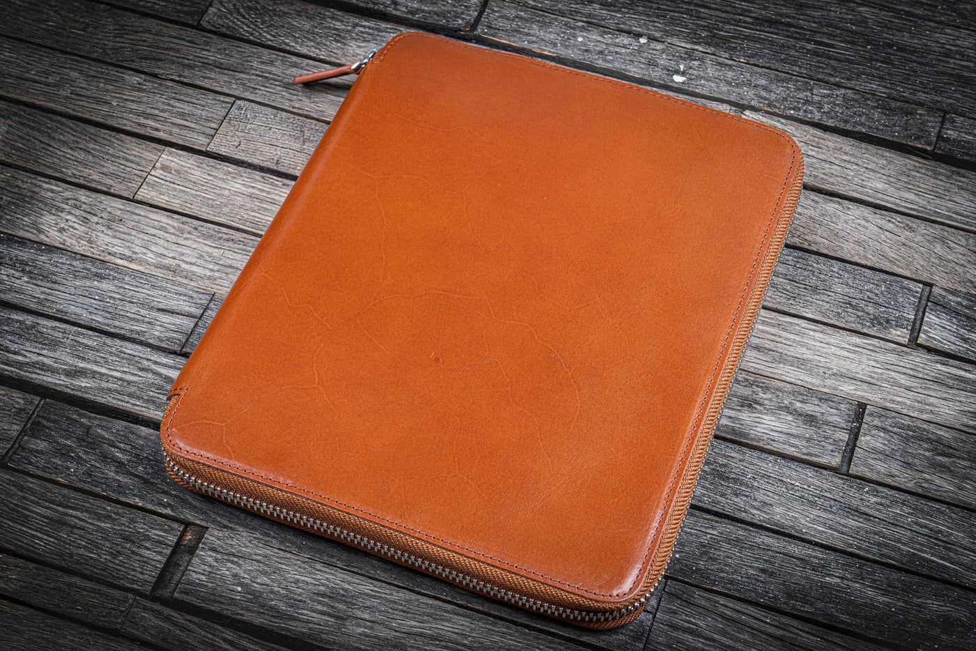 Galen Leather Zipped B5 Notebook Folio