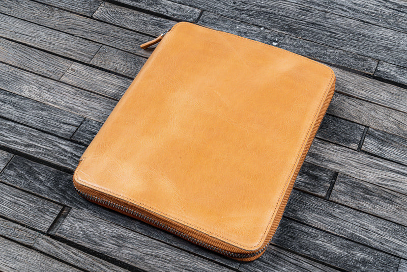 Galen Leather Zipped B5 Notebook Folio