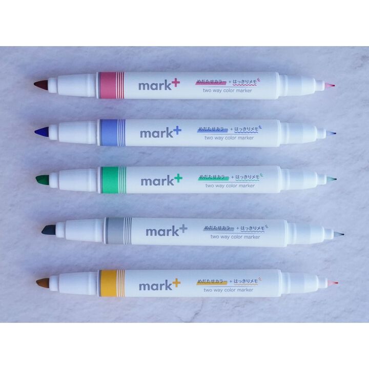 Kokuyo Mark+ 2 Way Marker Set - 5pk