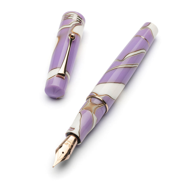 Leonardo Momento Zero Fountain Pen - Nuvola Lilac w/ Rose Gold Trim