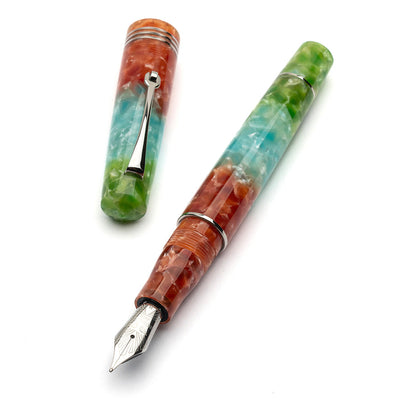 Leonardo Momento Zero Fountain Pen - Pura Vida w/ Silver Trim