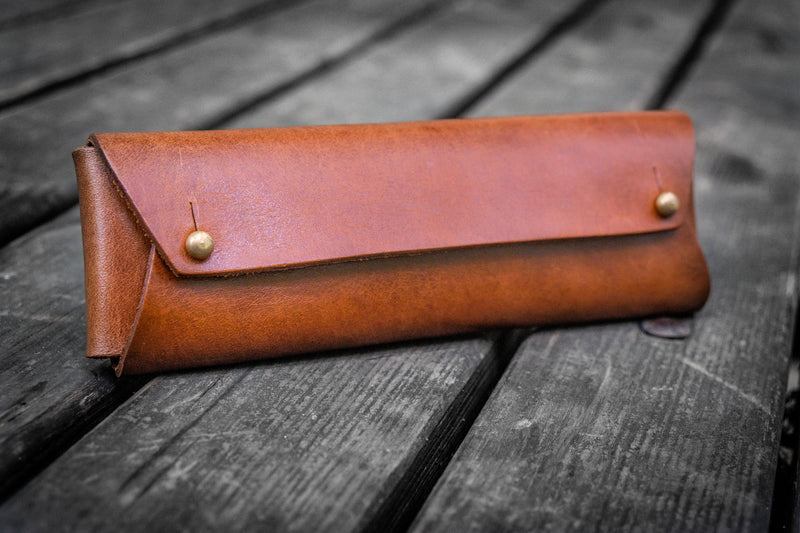 Galen Leather Student Leather Pencil Case