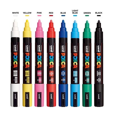 Uni POSCA PC-5M Water-Based Paint Markers (8 Pack)