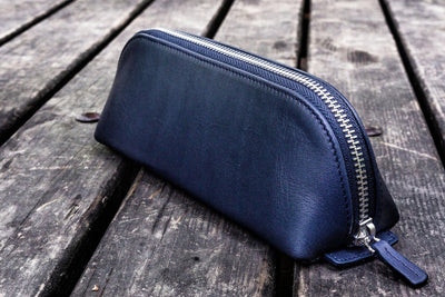 Galen Leather XL Zipper Leather Pencil Case