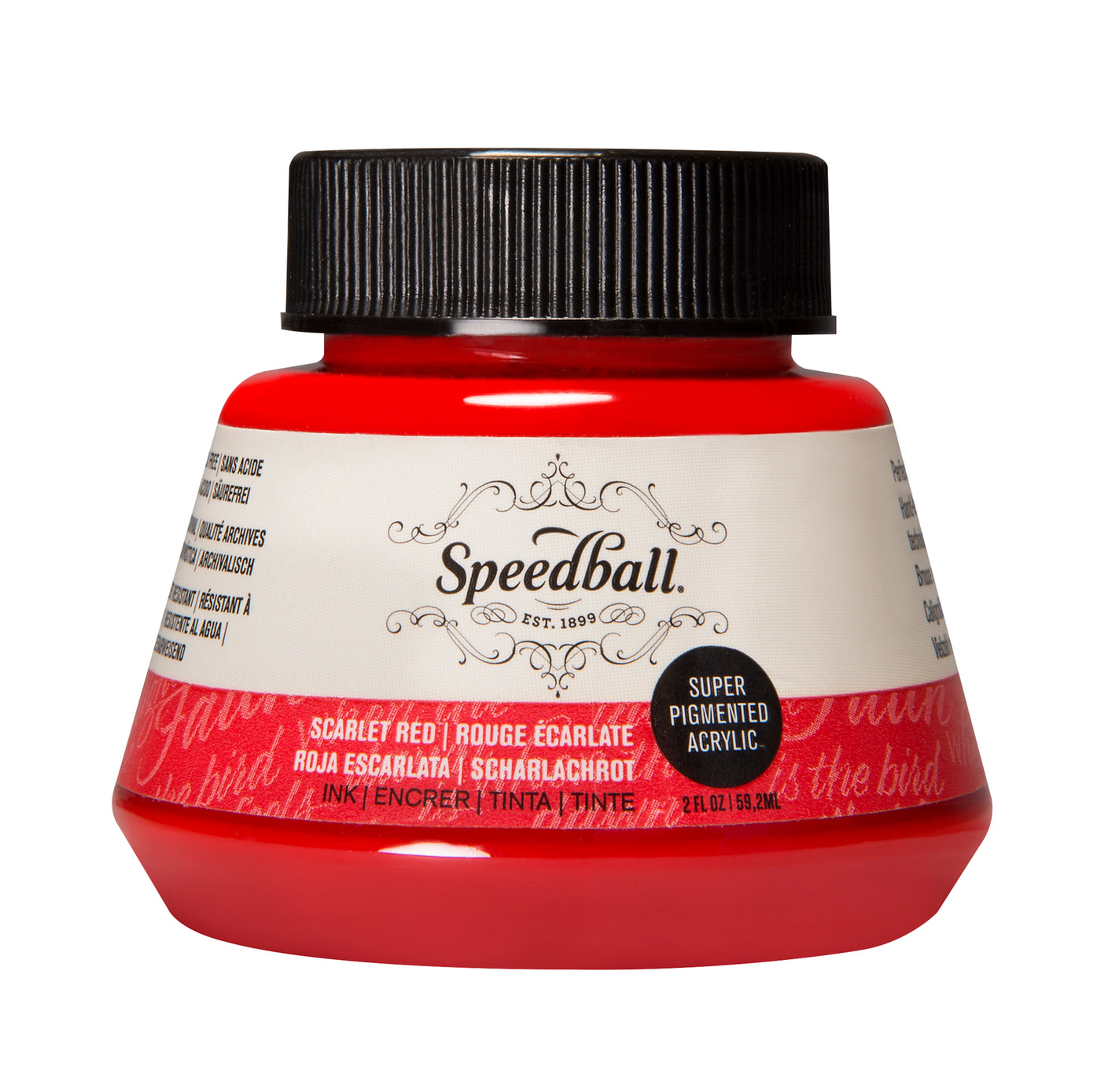 Speedball Super Pigmented Acrylic Scarlet Red - 2 oz Ink