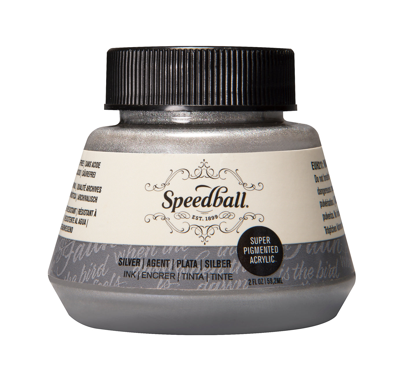 Speedball Super Pigmented Acrylic Silver - 2 oz Ink