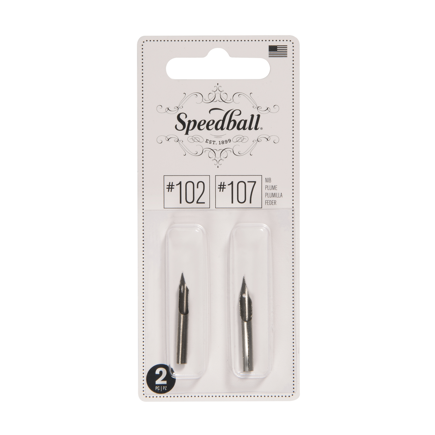 Speedball Pointed Nib Set - #102/#107 Pen Nib