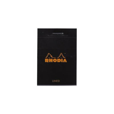 Rhodia Staplebound Notepad - Lined 80 sheets - 2 x 3 - Black cover | Atlas Stationers.