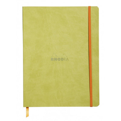 Rhodia Rhodiarama Soft Cover 7 1/2" x 9 7/8" Notebook - Dot - Anise | Atlas Stationers.