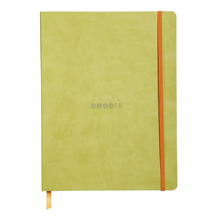 Rhodia Rhodiarama Soft Cover 7 1/2" x 9 7/8" Notebook - Ruled - Anise | Atlas Stationers.