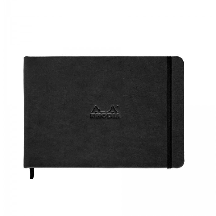 Rhodia Webnotebook "Landscape" Webbies - Blank 96 sheets - 5 1/2 x 8 1/4 - Black cover | Atlas Stationers.