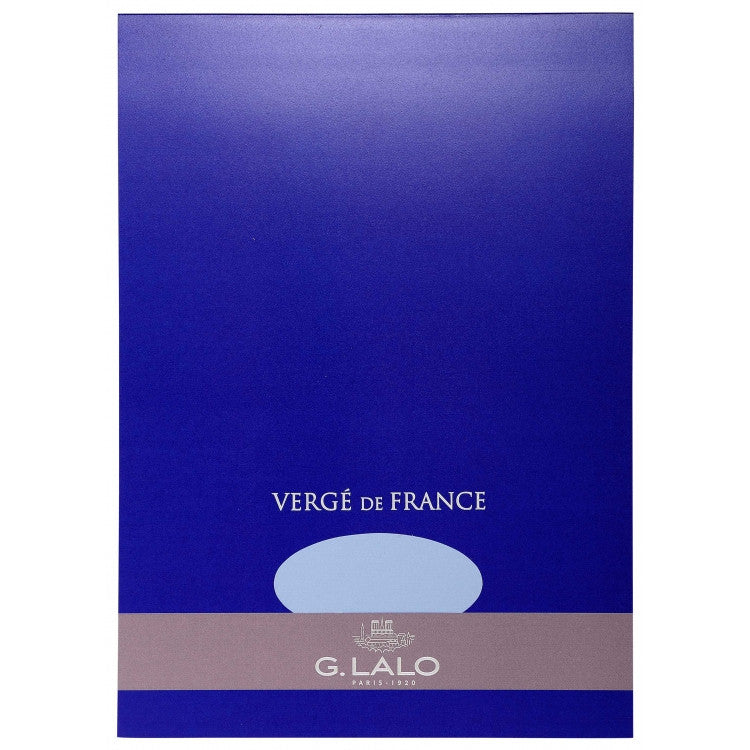 G. Lalo "Verge de France" Tablet, Blue, 50 Sheets, 8 1/4" x 11 3/4" | Atlas Stationers.