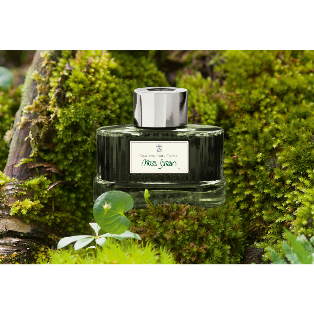 Graf von Faber-Castell - Moss Green - 75ml Bottled Ink | Atlas Stationers.