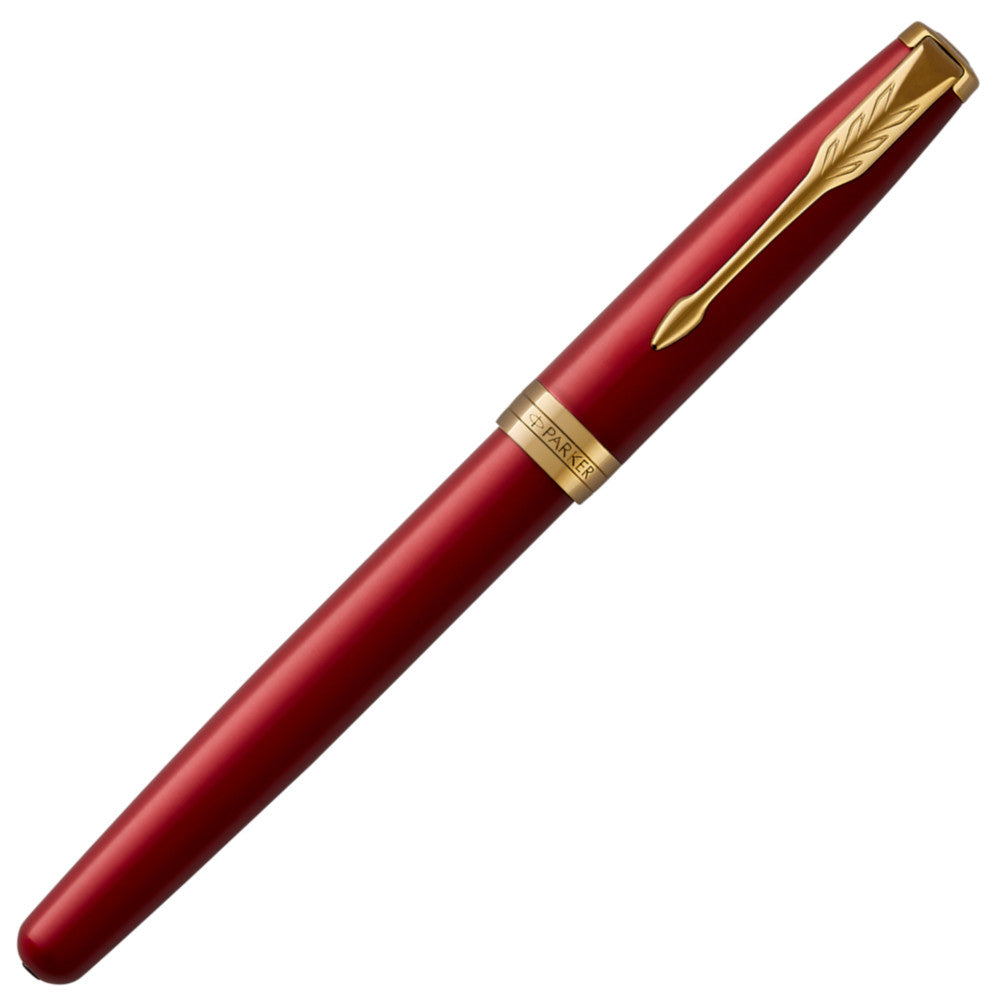 Parker Sonnet Fountain Pen - Lacquered Red with Gold Trim | Atlas Stationers.