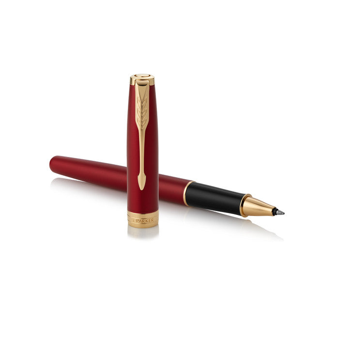 Parker Sonnet Rollerball Pen - Lacquered Red with Gold Trim | Atlas Stationers.