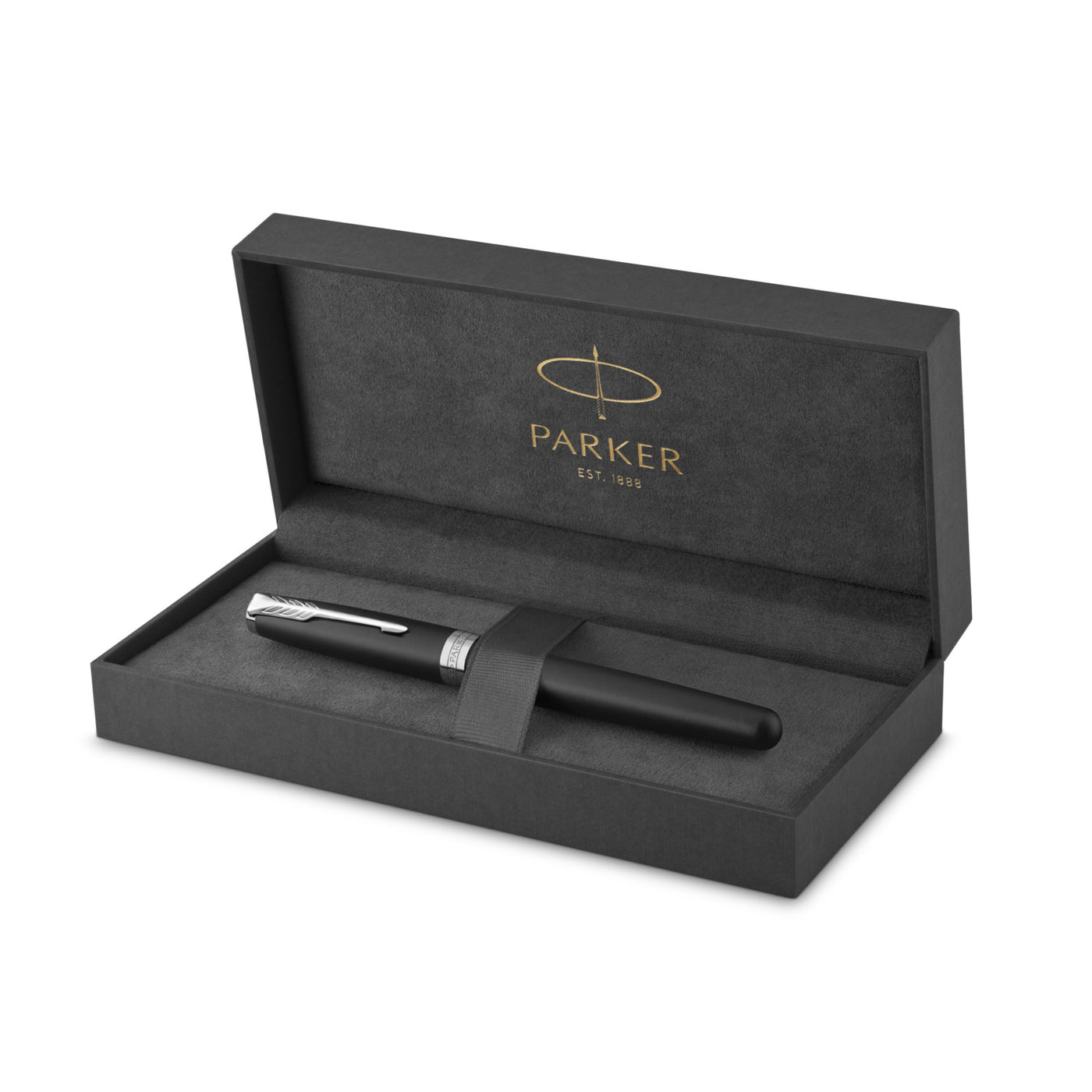 Parker Sonnet Fountain Pen - Matte Black with Chrome Trim | Atlas Stationers.