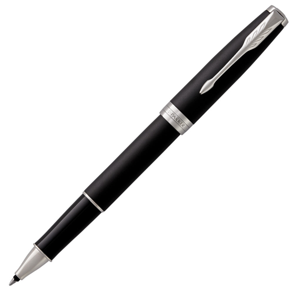 Parker Sonnet Rollerball Pen - Matte Black with Chrome Trim | Atlas Stationers.