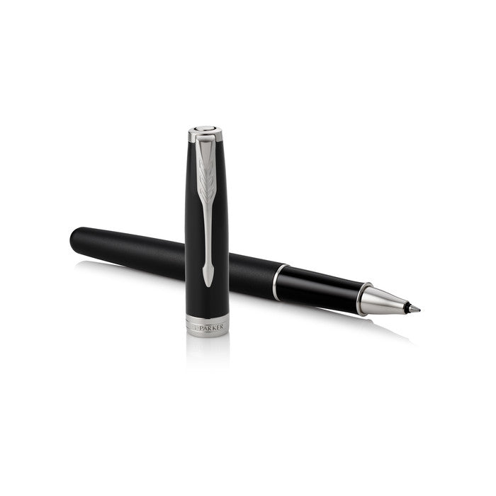 Parker Sonnet Rollerball Pen - Matte Black with Chrome Trim | Atlas Stationers.