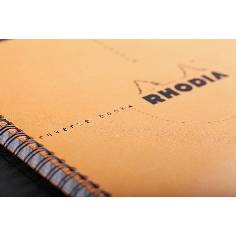 Rhodia Reverse Book - Dot 80 sheets - 8 1/4 x 8 1/4 - Orange cover | Atlas Stationers.