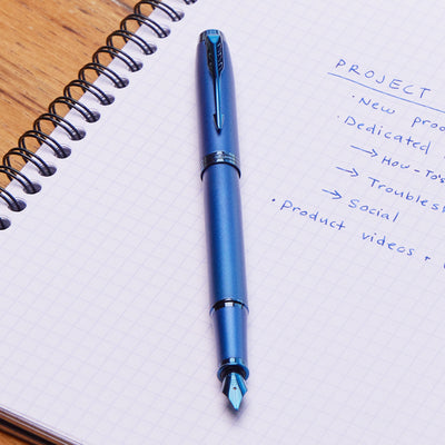 Parker IM Fountain Pen - Monochrome Blue | Atlas Stationers.