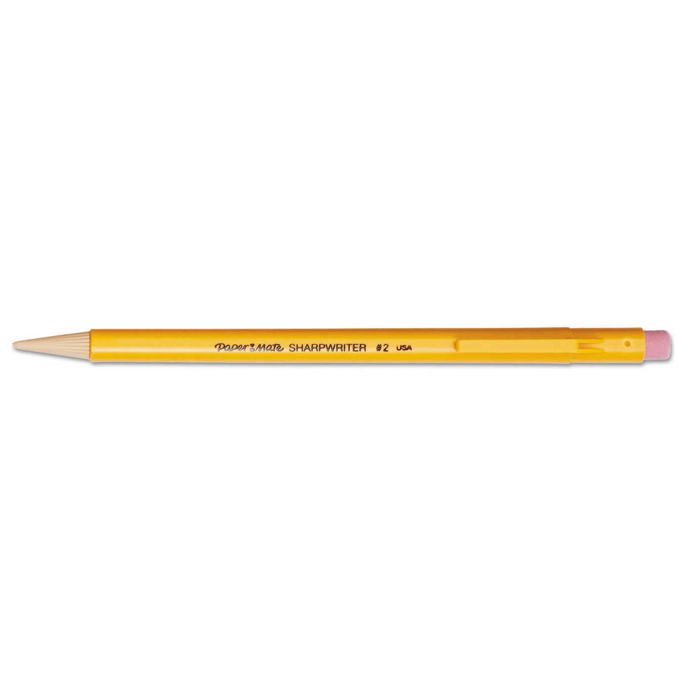 SHARPWRITER MECHANICAL PENCIL, 0.7 MM, HB (#2.5), BLACK LEAD, CLASSIC YELLOW BARREL, DOZEN | Atlas Stationers.