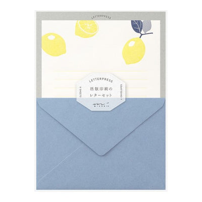 Midori Letterpress Stationery - Lemon | Atlas Stationers.