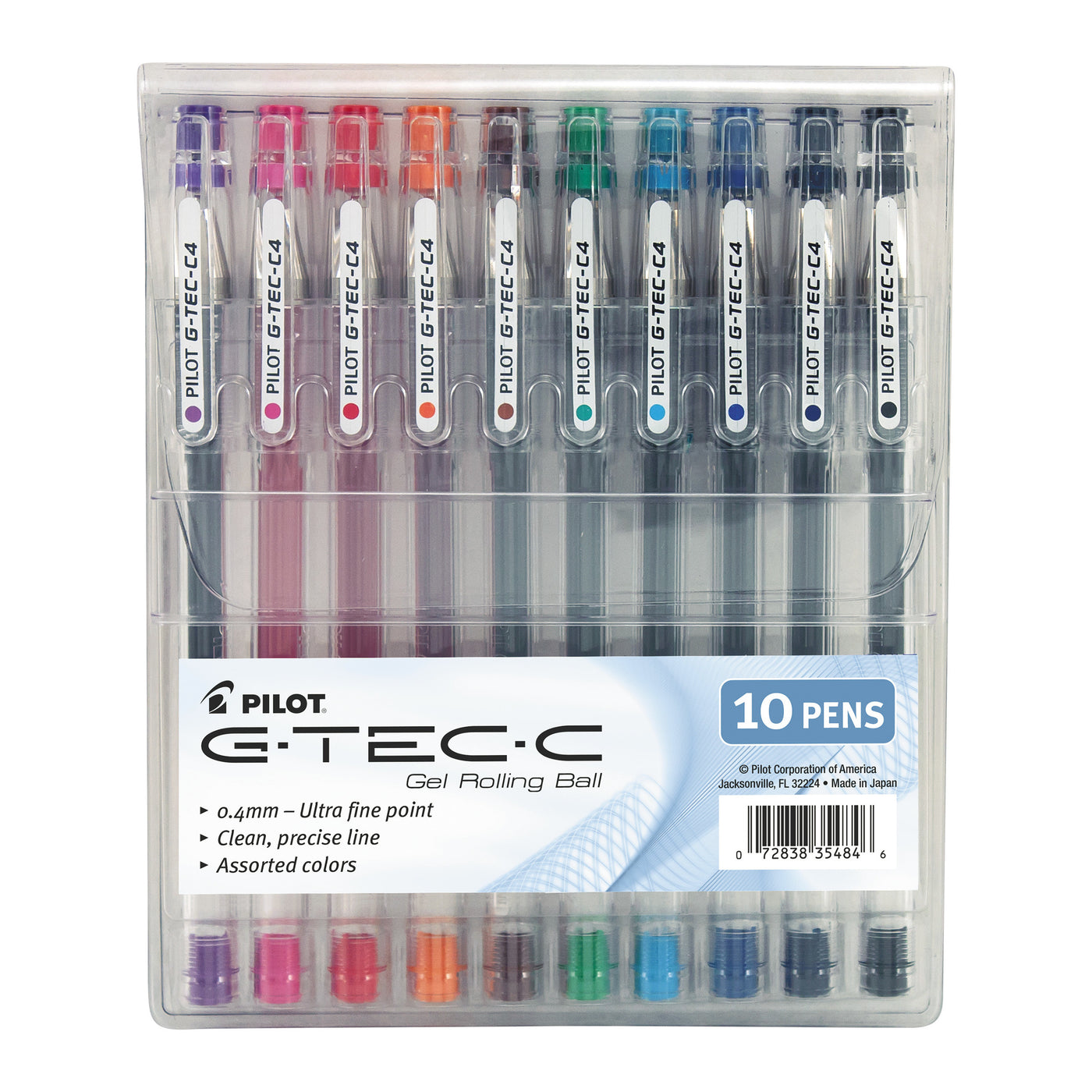 Pilot G-Tec C Gel Pen - 10 / Pk Assorted | Atlas Stationers.