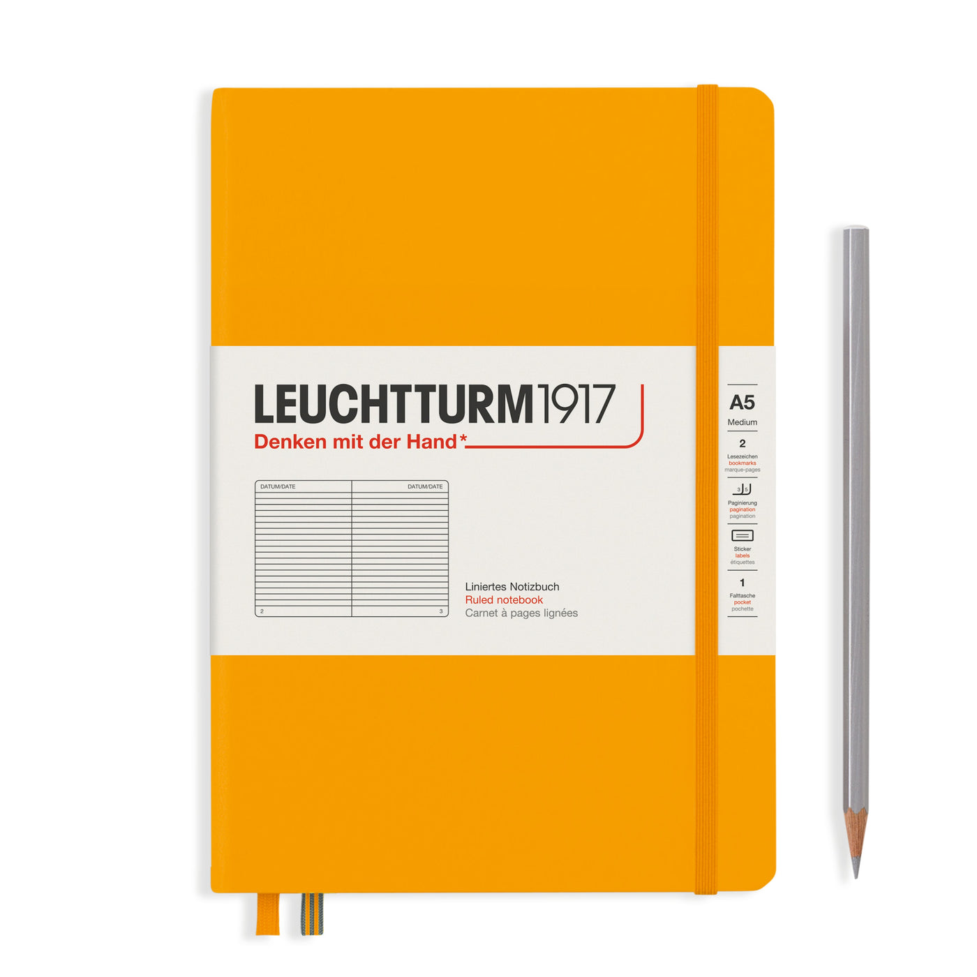 Leuchtturm A5 Hardcover Notebook - Rising Sun -  Ruled | Atlas Stationers.