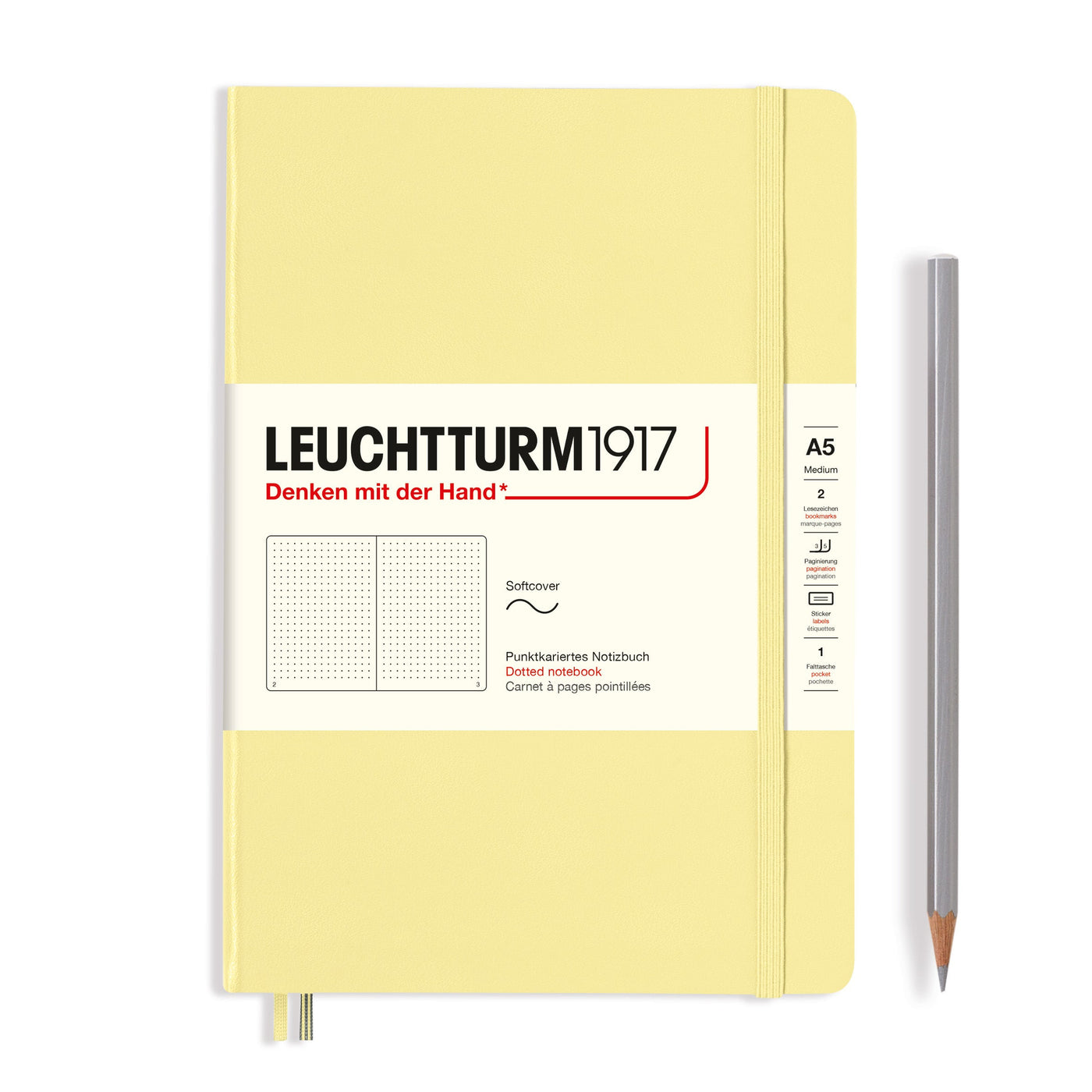 Leuchtturm A5 Softcover Notebook - Vanilla - Dot Grid | Atlas Stationers.