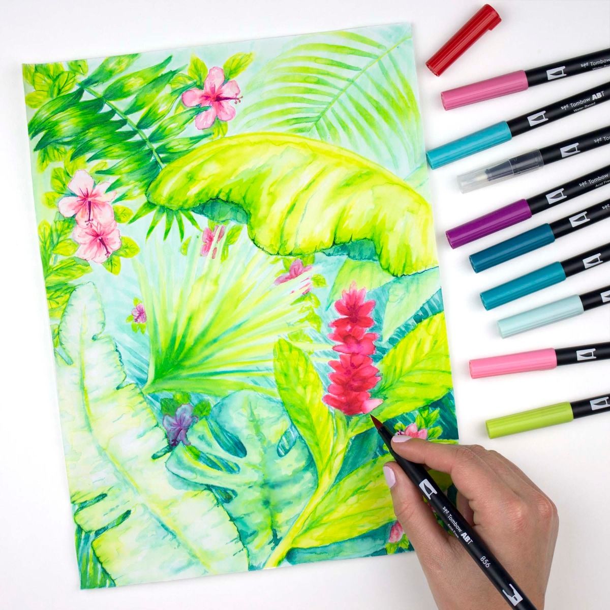 Tombow Dual Brush Marker - Tropical Palette | Atlas Stationers.