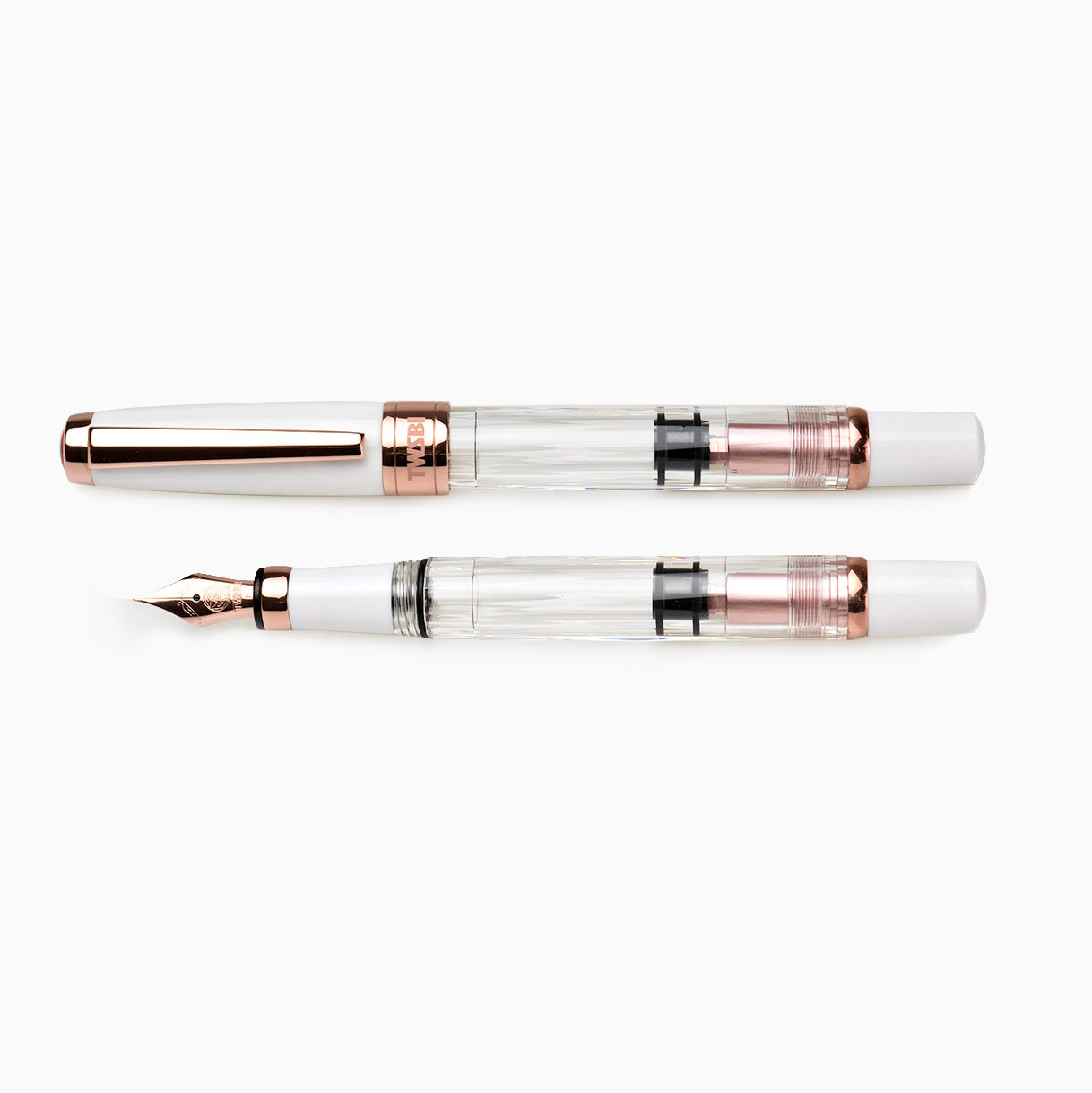 TWSBI Diamond 580 Fountain Pen - White w/ Rose Gold Trim | Atlas Stationers.