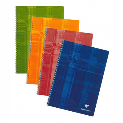 Clairefontaine Wirebound Notebook - Ruled w/margin 50 sheets - 8 1/4 x 11 3/4 - Assorted | Atlas Stationers.