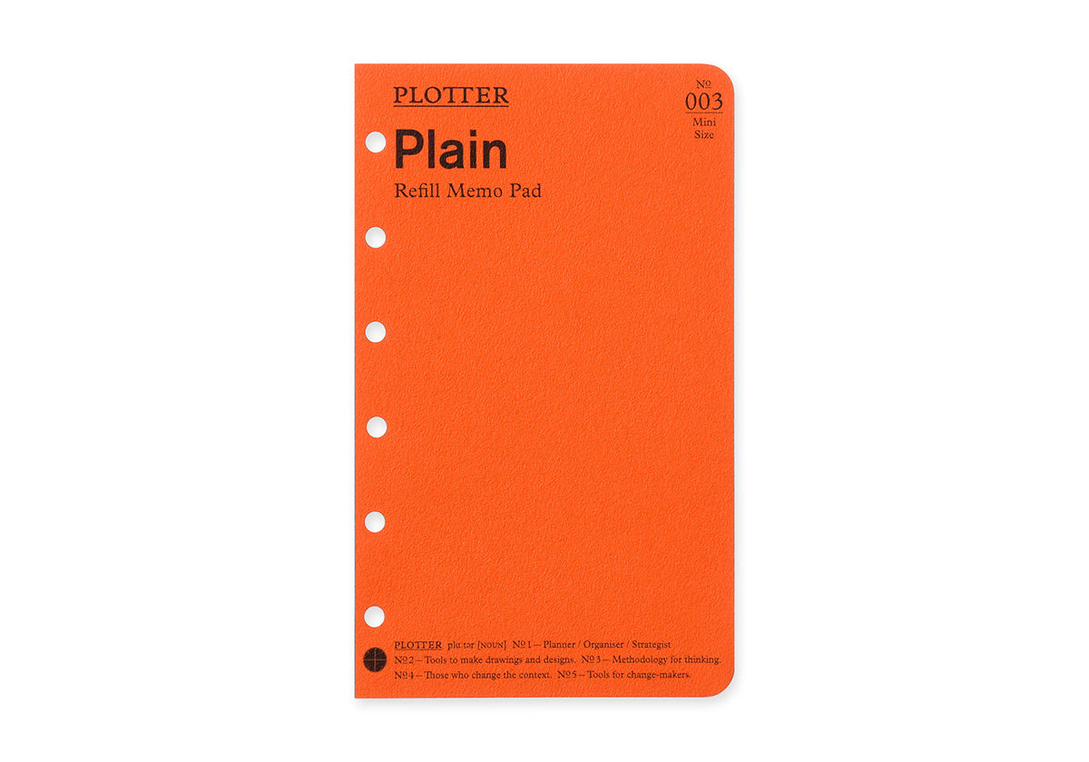 Plotter Refill Memo Pad - Plain - Mini Size