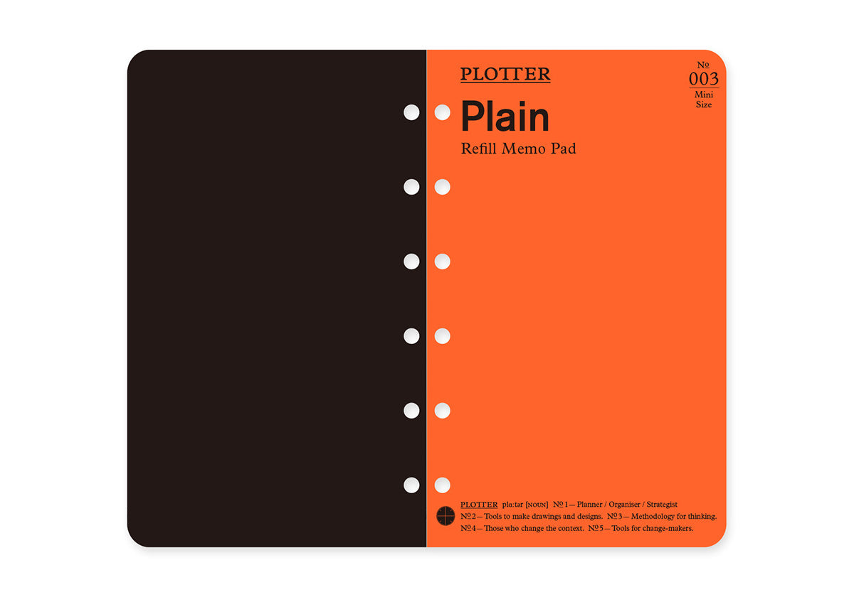 Plotter Refill Memo Pad - Plain - Mini Size