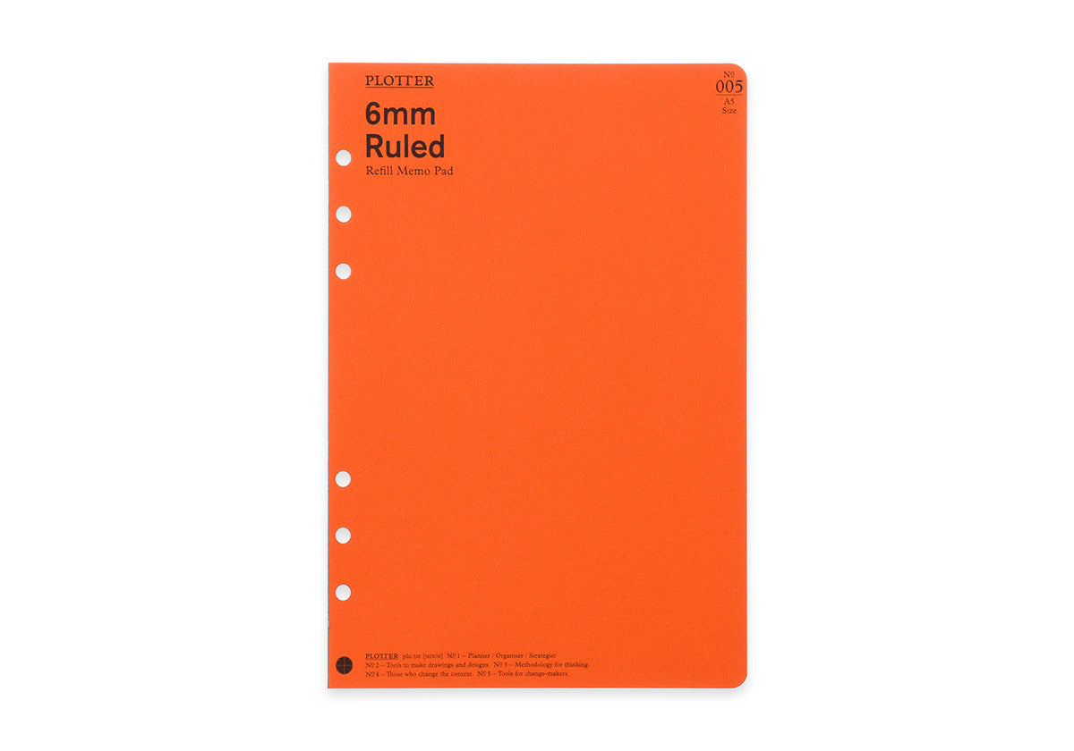 Plotter Refill Memo Pad - Ruled - A5 Size