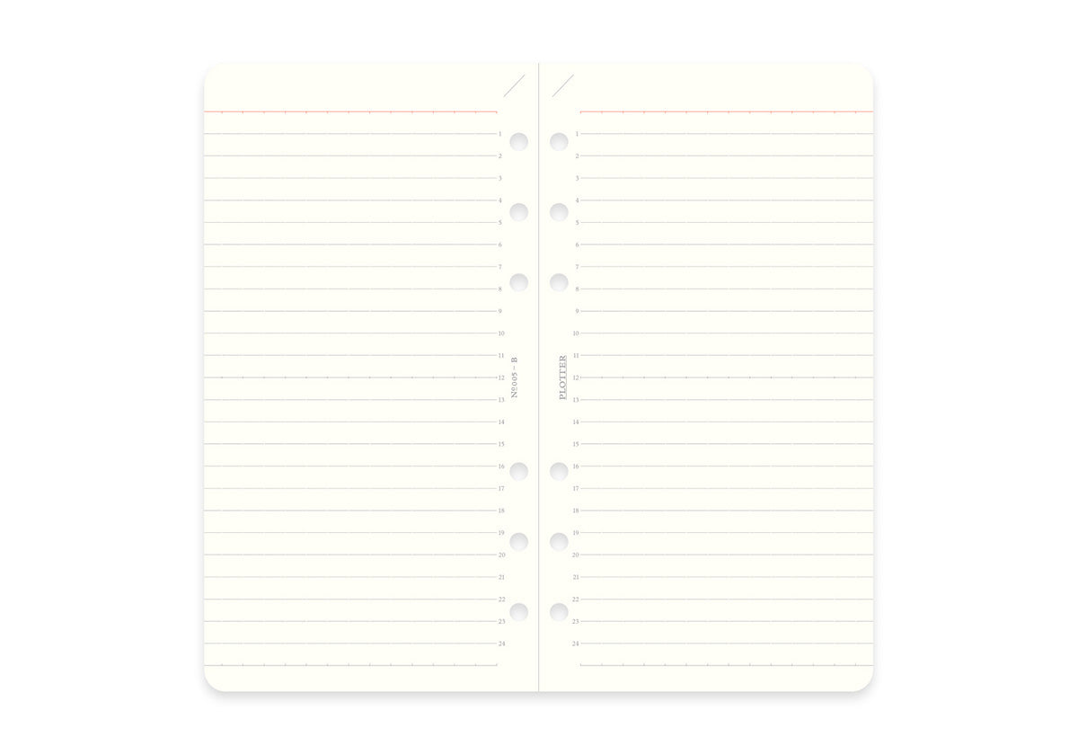 Plotter Refill Memo Pad - Ruled - Bible Size