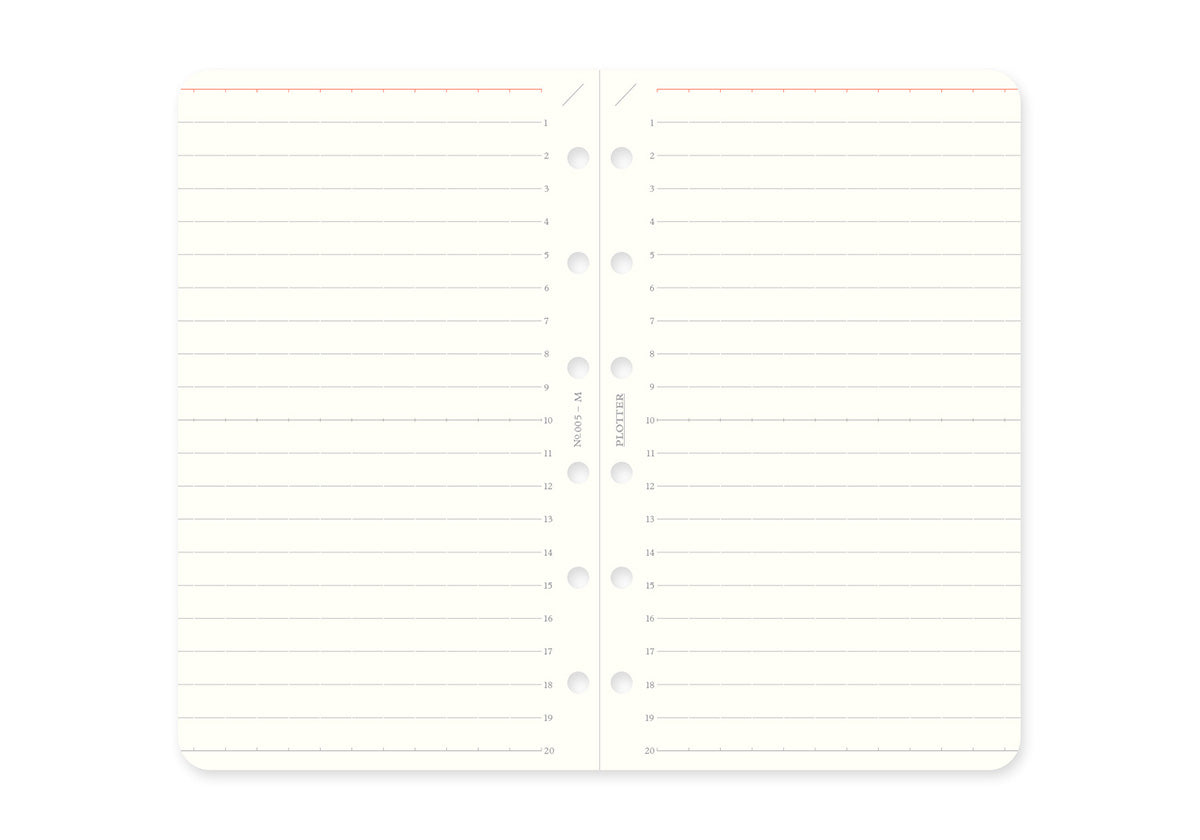 Plotter Refill Memo Pad - Ruled - Mini Size