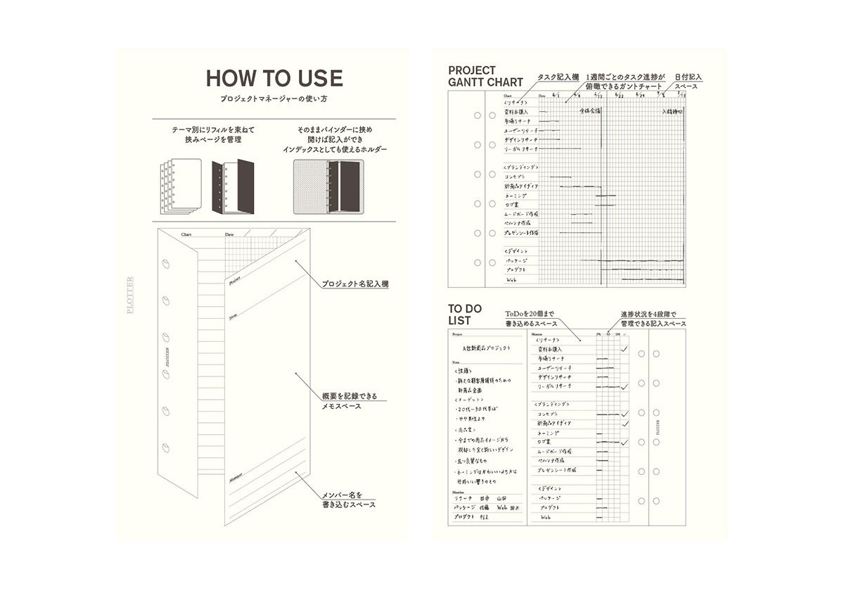 Plotter Refill Memo Pad - Project Manager - Mini Size