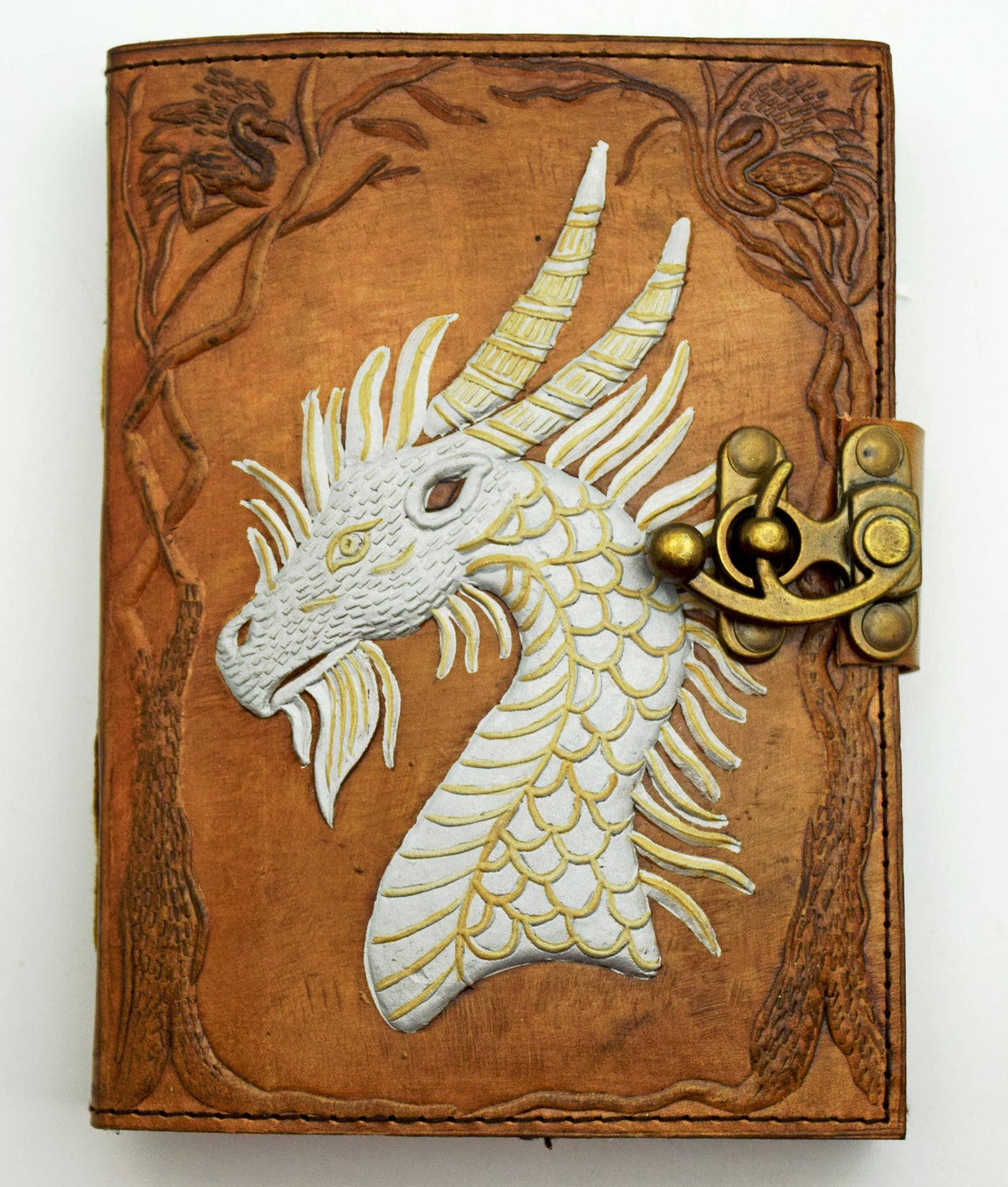 Leather Embossed Dragon Journal - 5" x 7"