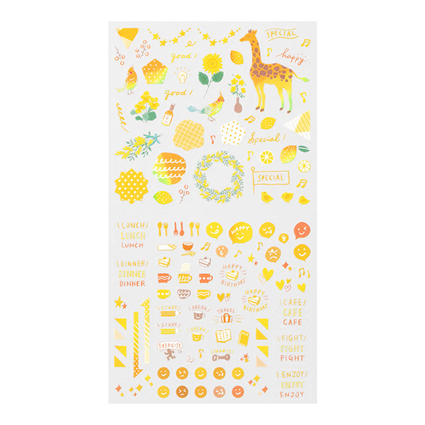 Midori Stickers - Yellow | Atlas Stationers.