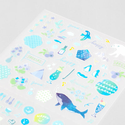 Midori Stickers - Blue | Atlas Stationers.