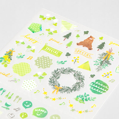 Midori Stickers - Green | Atlas Stationers.