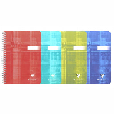 Clairefontaine Wirebound Notebook - Graph 90 sheets - 6 x 8 1/4 - Assorted | Atlas Stationers.