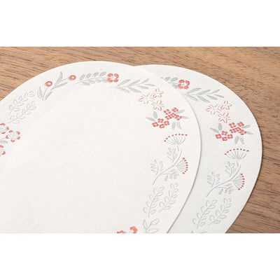 Midori Letterpress Die-Cut Stationery - Red Wreath | Atlas Stationers.