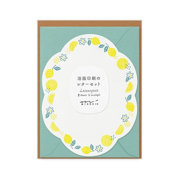 Midori Letterpress Die-Cut Stationery - Lemon | Atlas Stationers.