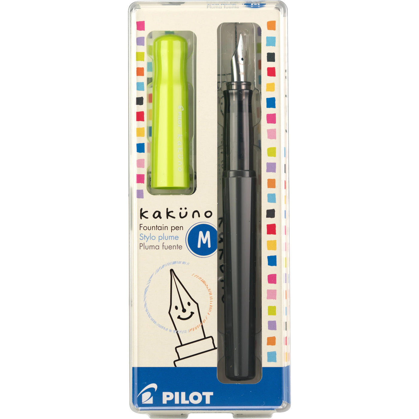 Pilot Kakuno Fountain Pen - Gray & Lime | Atlas Stationers.