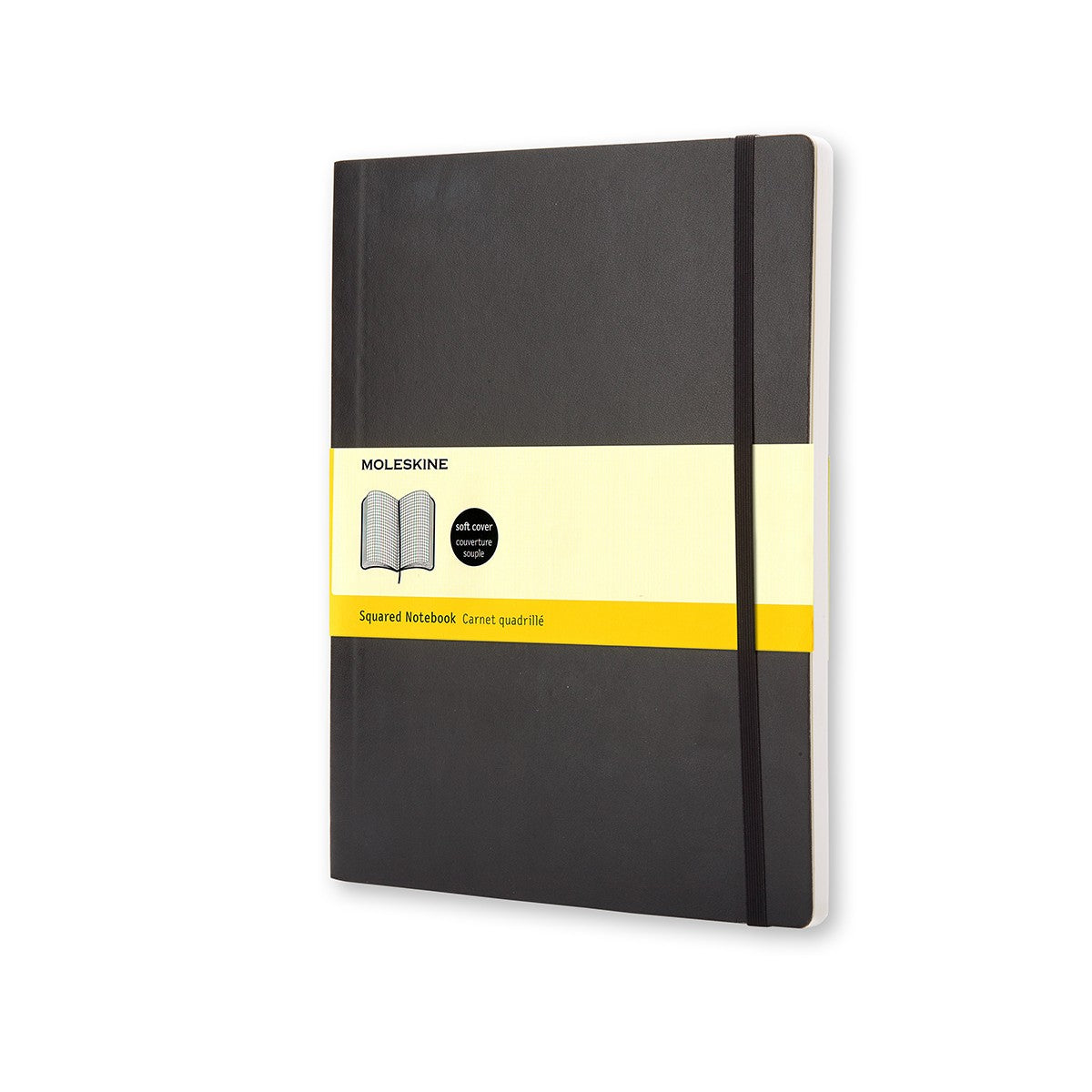 Moleskine XL Classic Soft Cover Notebook - Black - Squared | Atlas Stationers.